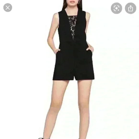 BCBGeneration lace insert romper - Picture 1 of 9
